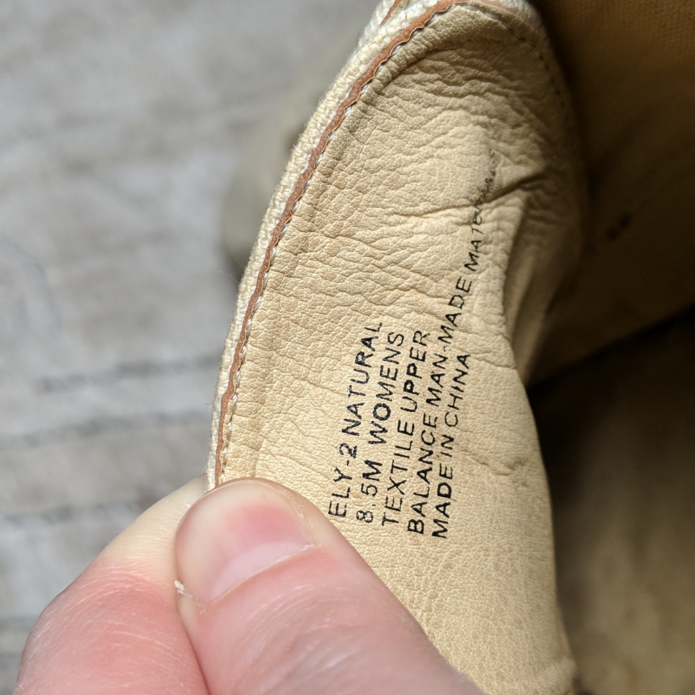 GH Bass & Co beige textile upper oxford shoes size 8.5 - Picture 14 of 15